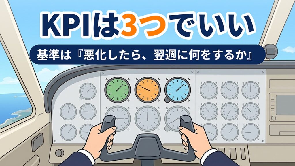 KPIは3つでいい——中小企業の先行指標の選び方と定義の残し方