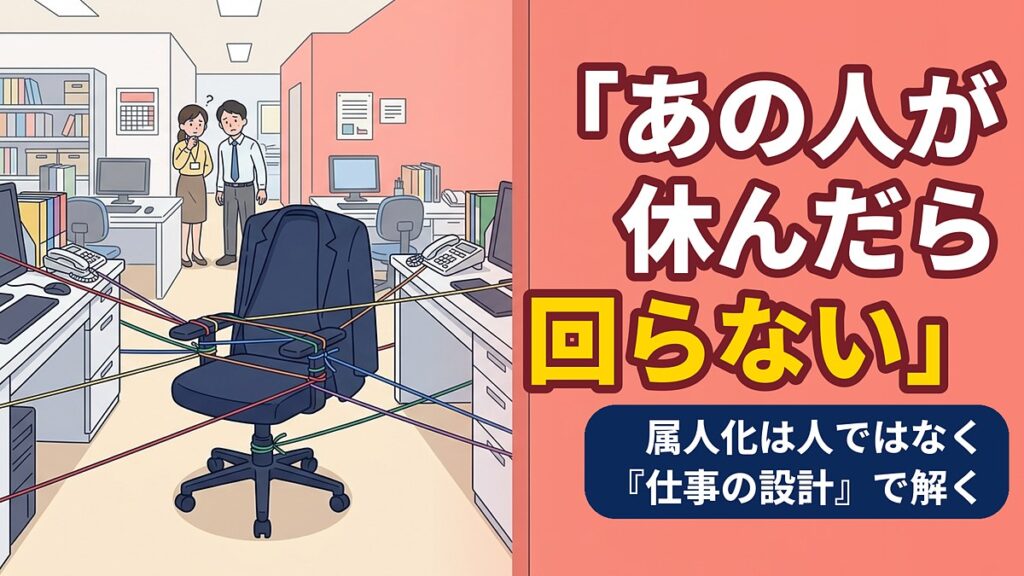 属人化を解く3ステップ—業務の棚卸し・手順の型化・判断基準の委譲