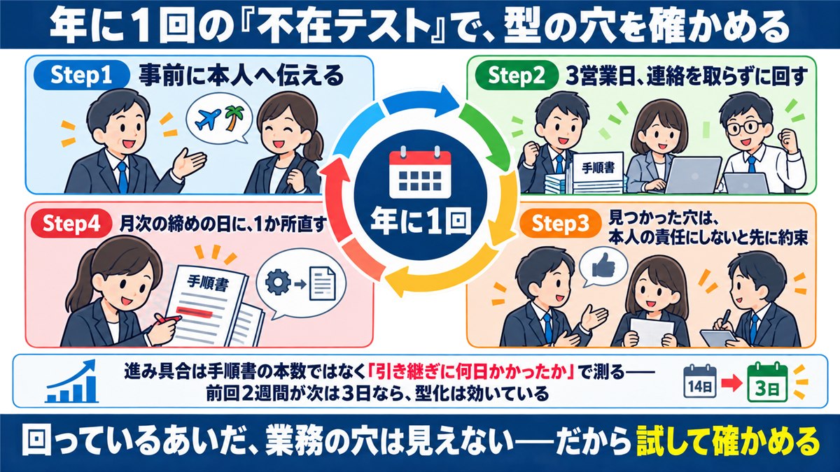 年1回の不在テストで型の穴を確かめる円環図解