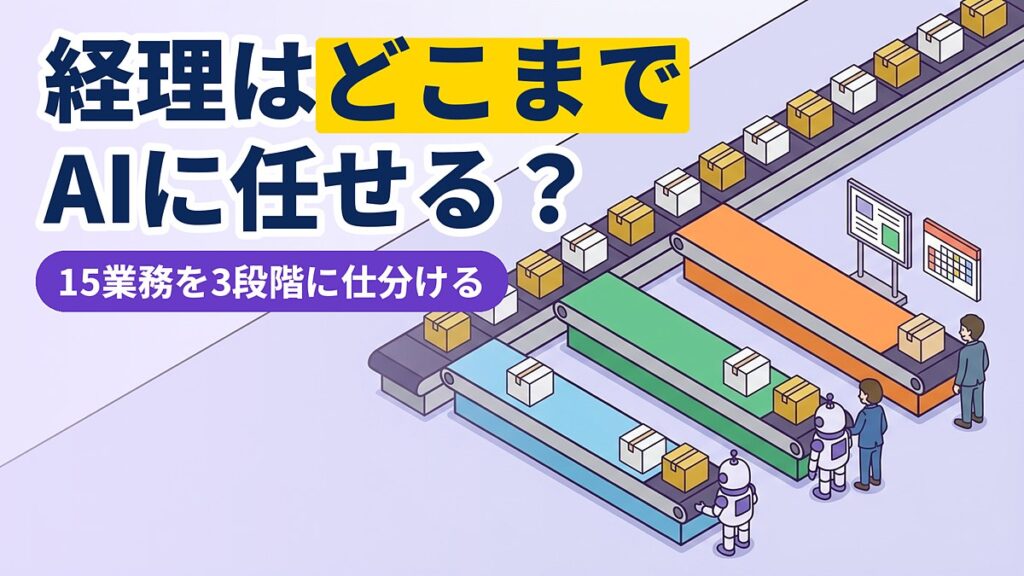 経理・財務はどこまでAIに任せるか｜15業務を3段階に仕分ける