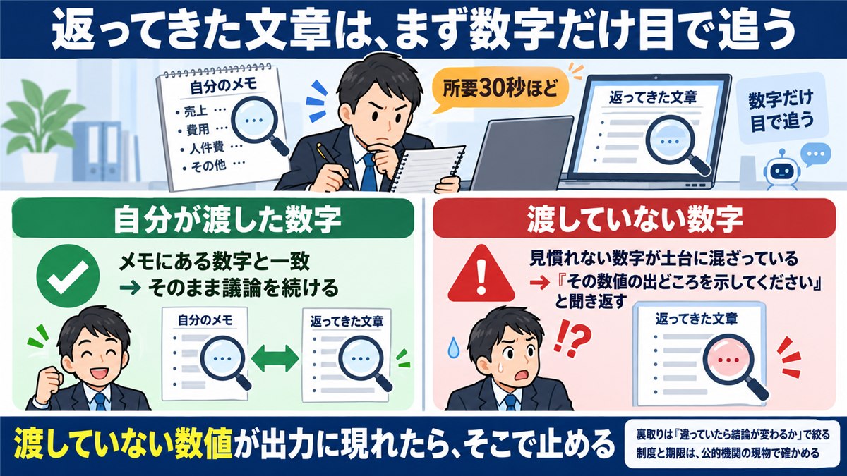 渡していない数値が出たら止める条件の対比図解