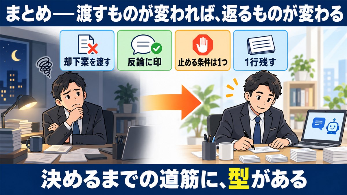 壁打ち4つの型で決め方が変わるまとめ図解