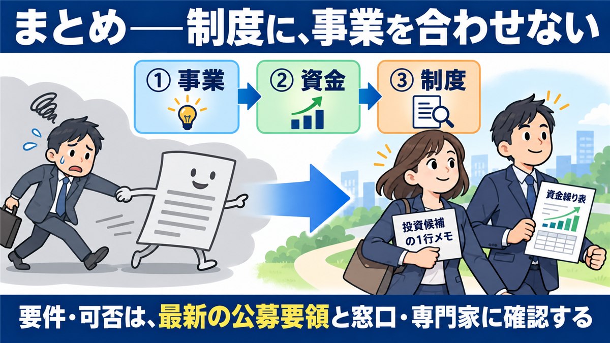 制度を道具として使う判断順序のまとめ図解