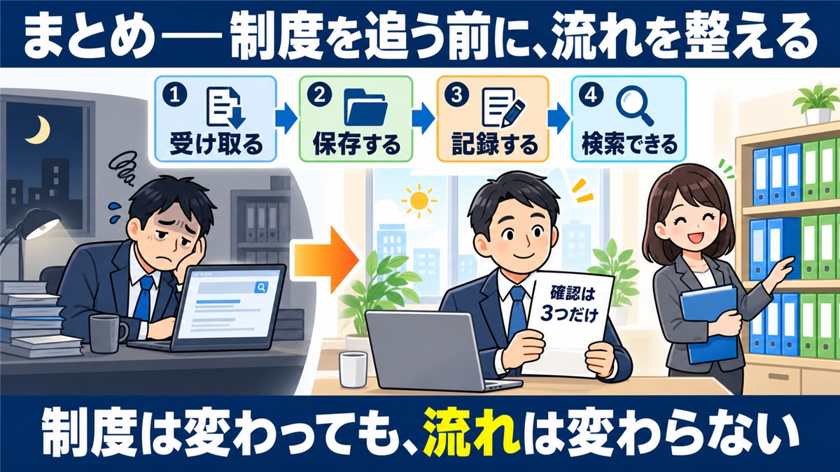 制度を追う前に流れを整えるまとめ図解