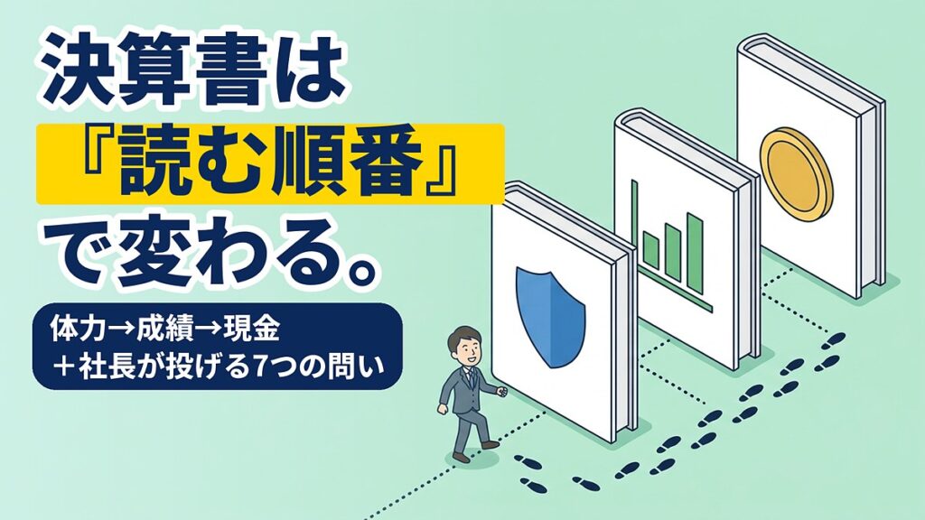 決算書は読む順番で変わる——社長が投げる7つの問いと決算報告の型