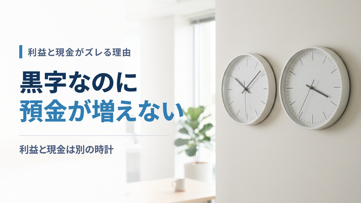 黒字なのに現金が増えない理由|利益とのズレを生む5つの発生源